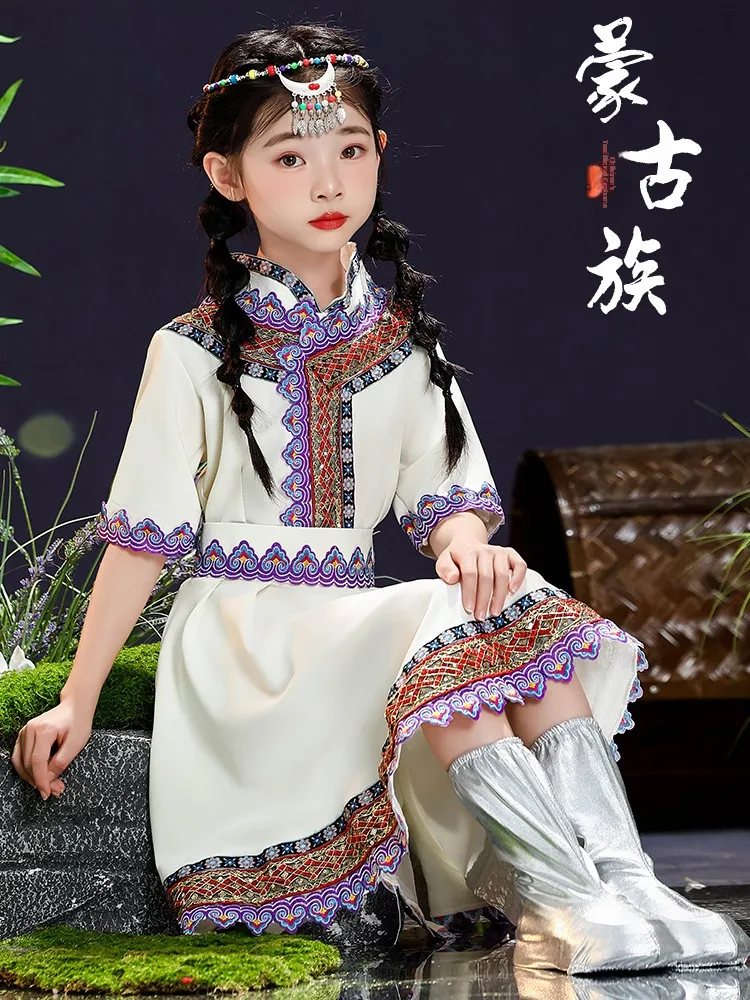 Mongolian Dance Performance Clothes Women's Children's White Ethnic Grassland Chopsticks Dance Clothing Summer Children...
Mongolian Dance Performance Clothes Women's Children's White Ethnic Grassland Chopsticks Dance Clothing Summer Children...