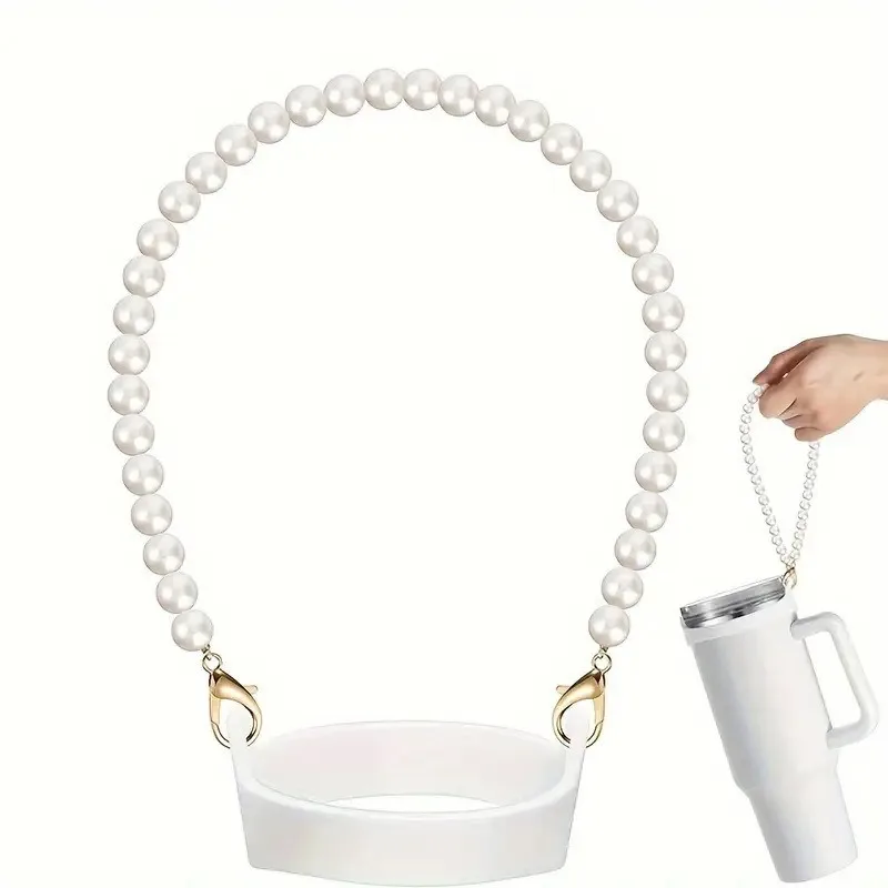 Pearl Chain Mug Carrying Handle, Silicone Cup Mug Lanyard for 8-40oz Water Bottle Carrying Handle
Pearl Chain Mug Carrying Handle, Silicone Cup Mug Lanyard for 8-40oz Water Bottle Carrying Handle