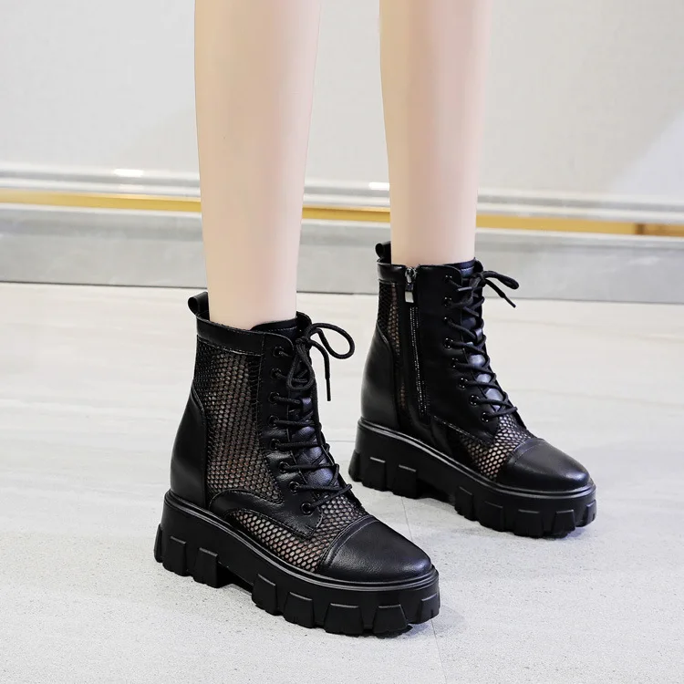 Mesh Combat Boots For Women WitSide Zipper Design Round Toe Non Slip Chunky Platform Sole Comfortable Breathable
Mesh Combat Boots For Women WitSide Zipper Design Round Toe Non Slip Chunky Platform Sole Comfortable Breathable