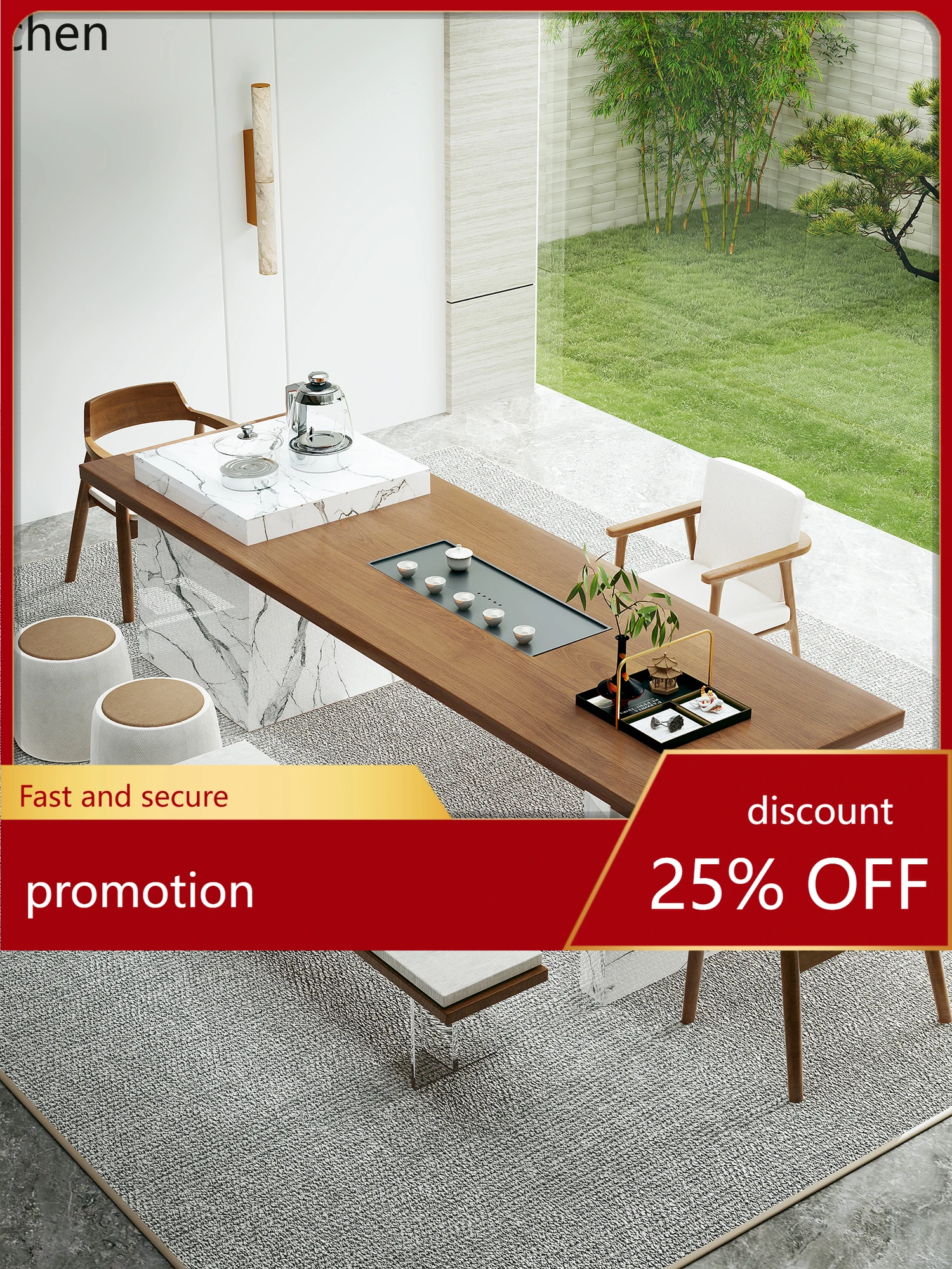 CZ Office Solid Wood Large Board Tea Table and Chair Set Island Reception with Tea Table
CZ Office Solid Wood Large Board Tea Table and Chair Set Island Reception with Tea Table
