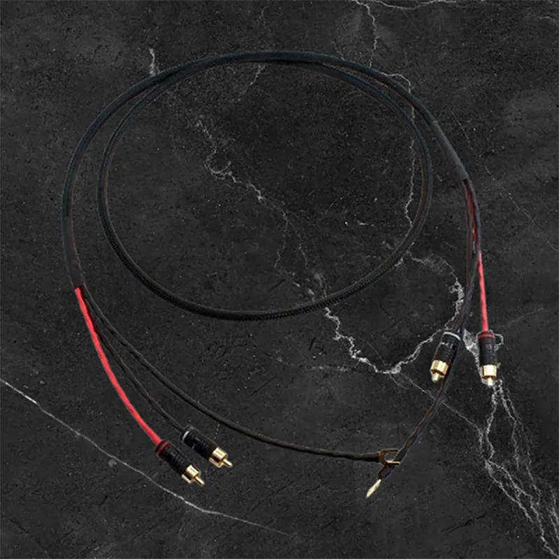 Premium Dual RCA Phono Cable with Grounding & U-Spade Connectors for Hi-Fi Turntable LP Systems
Premium Dual RCA Phono Cable with Grounding & U-Spade Connectors for Hi-Fi Turntable LP Systems