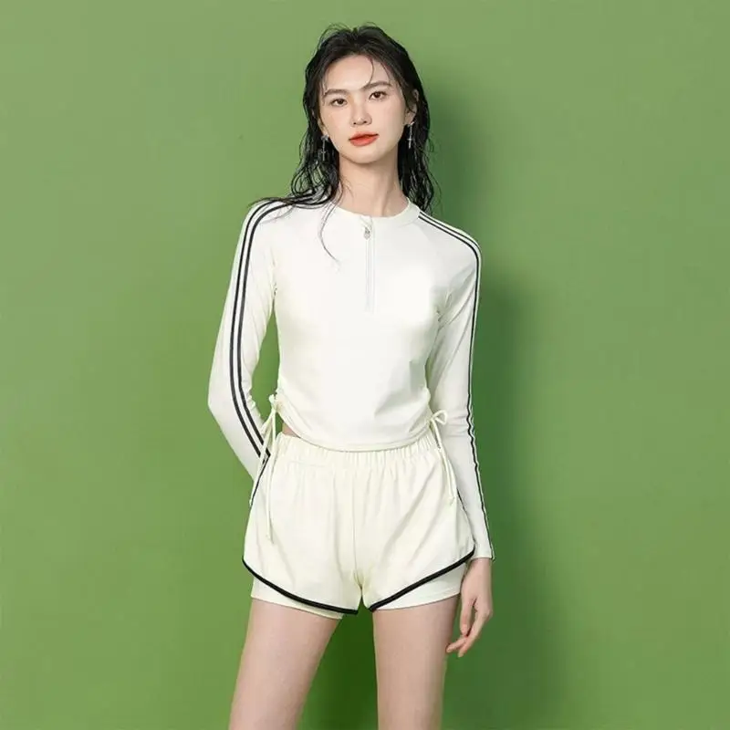 Women Two Piece Swimsuit Quick Drying Surfing Swimsuit Two Piece Long Sleeve Front Zippered Rash Guard Bathing Suit
Women Two Piece Swimsuit Quick Drying Surfing Swimsuit Two Piece Long Sleeve Front Zippered Rash Guard Bathing Suit