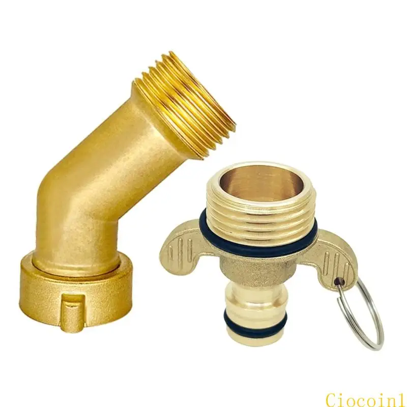 Brass Two Ears Or 45 Degree Elbow Water Hose Adapter Corrosion Resistant Brass Elbow Connector Quick Fixing for Boats
Brass Two Ears Or 45 Degree Elbow Water Hose Adapter Corrosion Resistant Brass Elbow Connector Quick Fixing for Boats