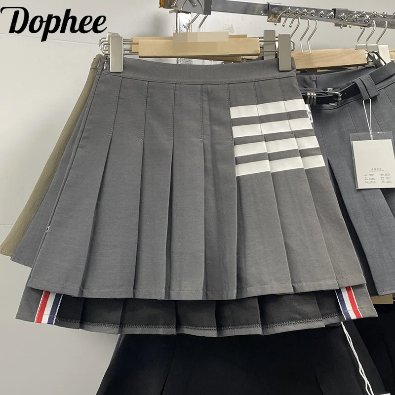 Dophee Preppy Style Irregular Grey Pleated Skirt Spring Summer High Waist A-line Skirt School Students JK Uniform Short Skirts
Dophee Preppy Style Irregular Grey Pleated Skirt Spring Summer High Waist A-line Skirt School Students JK Uniform Short Skirts