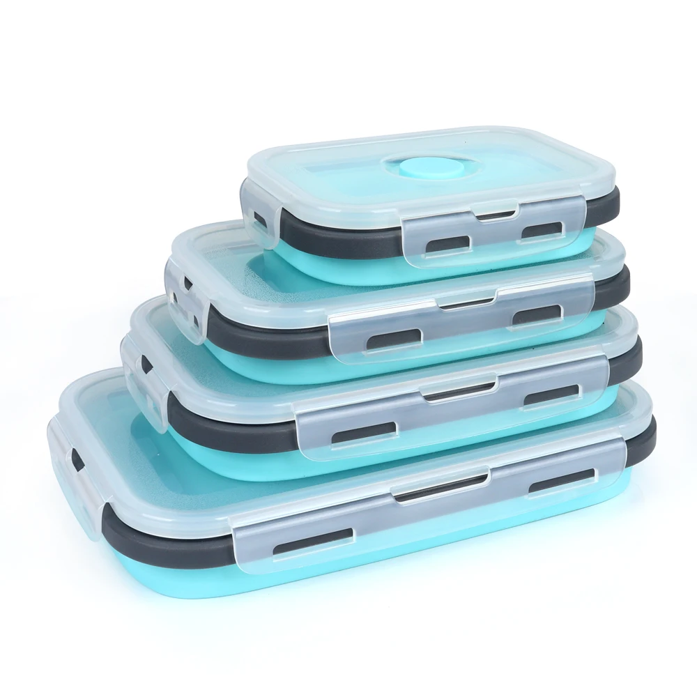 B10-1261 Bento Box Set 350 500 800 1200 ML BPA Free Rectangle Folding Silicone Bento Lunch Box
B10-1261 Bento Box Set 350 500 800 1200 ML BPA Free Rectangle Folding Silicone Bento Lunch Box