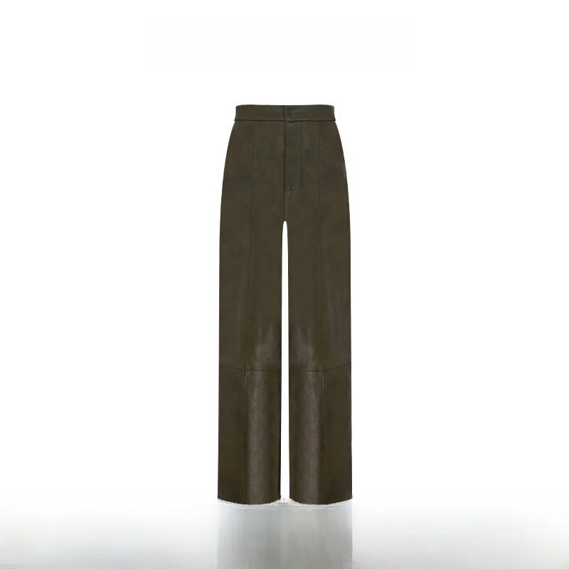 Wildsiren Autumn Winter Casual Loose Straight Leg Leather Pants Double Color Versatile Long Pants for Women PU Material
Wildsiren Autumn Winter Casual Loose Straight Leg Leather Pants Double Color Versatile Long Pants for Women PU Material