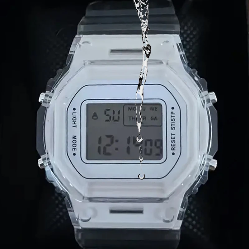 Unisex Transparent Luminous Sports Watch Waterproof Multifunctional Electronic Watch for Women Children Digital Wristwatches
Unisex Transparent Luminous Sports Watch Waterproof Multifunctional Electronic Watch for Women Children Digital Wristwatches