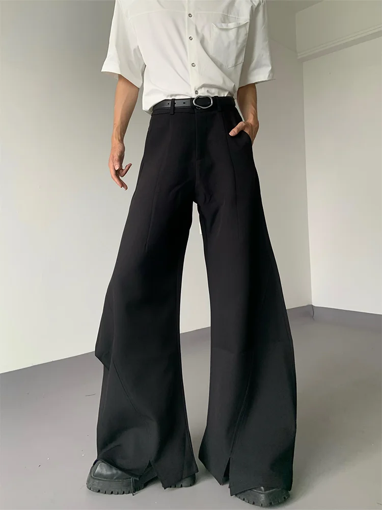 Bla Asymmetrical Slit Bell Bot Trousers Men's High Waist Suit Pants Drapey Fabric Comfortable Casual Loose Fit Polyester
Bla Asymmetrical Slit Bell Bot Trousers Men's High Waist Suit Pants Drapey Fabric Comfortable Casual Loose Fit Polyester