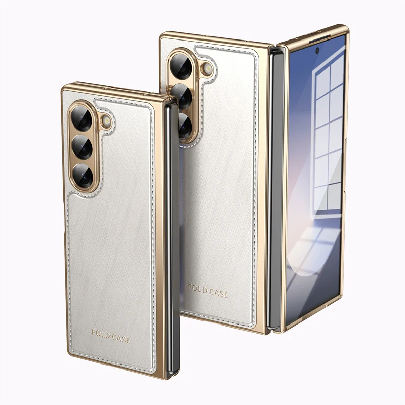 Leather Pattern Ultra Thin Folding Phone Case For Samsung Galaxy Z Fold 6 4 3 5 5G With Screen Glass Shockproof Protection Cover
Leather Pattern Ultra Thin Folding Phone Case For Samsung Galaxy Z Fold 6 4 3 5 5G With Screen Glass Shockproof Protection Cover
