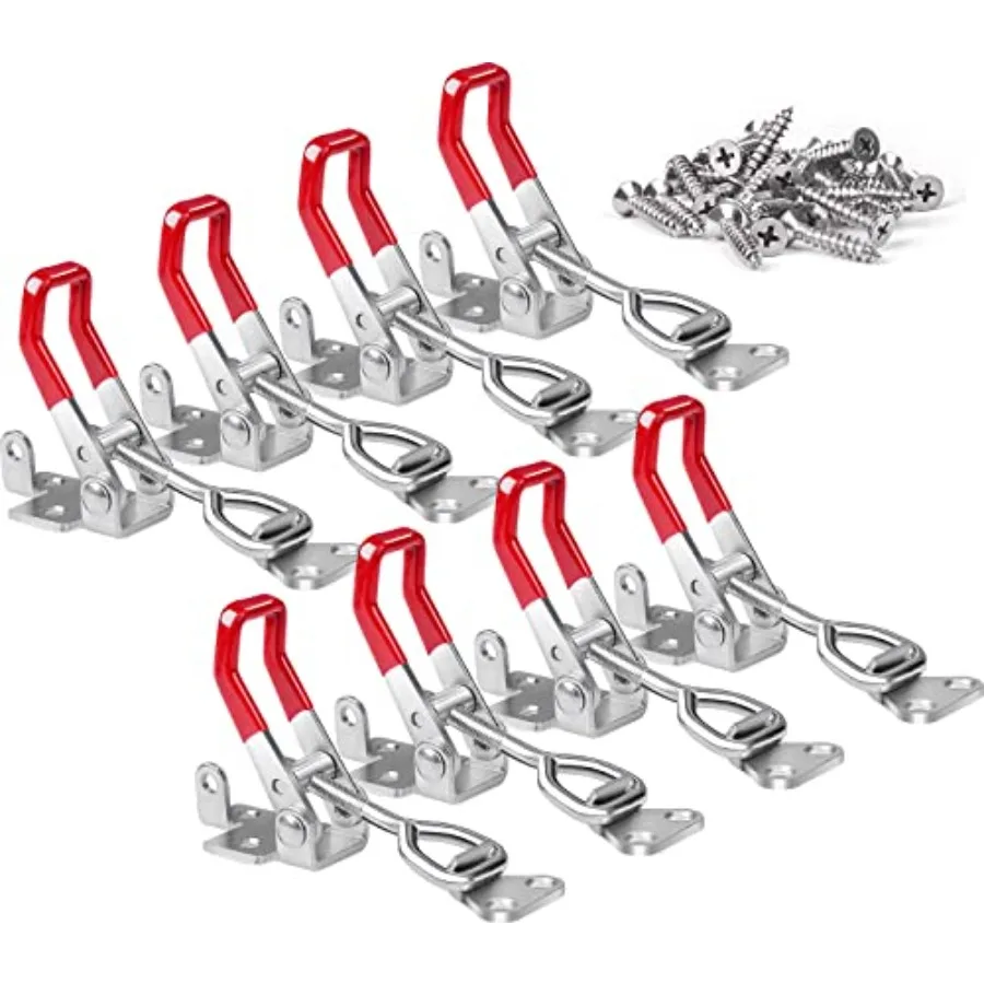 8Pack Heavy Duty Toggle Latch Clamp 4002, Adjustable Toggle Clamp Latch With Lock Hole, 550Lbs Holding Capacity Pull Latch for
8Pack Heavy Duty Toggle Latch Clamp 4002, Adjustable Toggle Clamp Latch With Lock Hole, 550Lbs Holding Capacity Pull Latch for