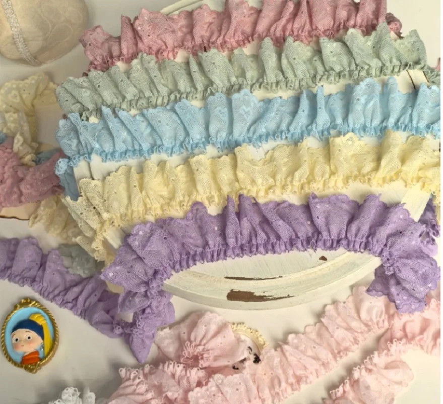 1 Meter Soft non-stretch heart-shaped gathered trim DIY dress hem lingerie Lolita hat Children's garment neckline embellishment
1 Meter Soft non-stretch heart-shaped gathered trim DIY dress hem lingerie Lolita hat Children's garment neckline embellishment