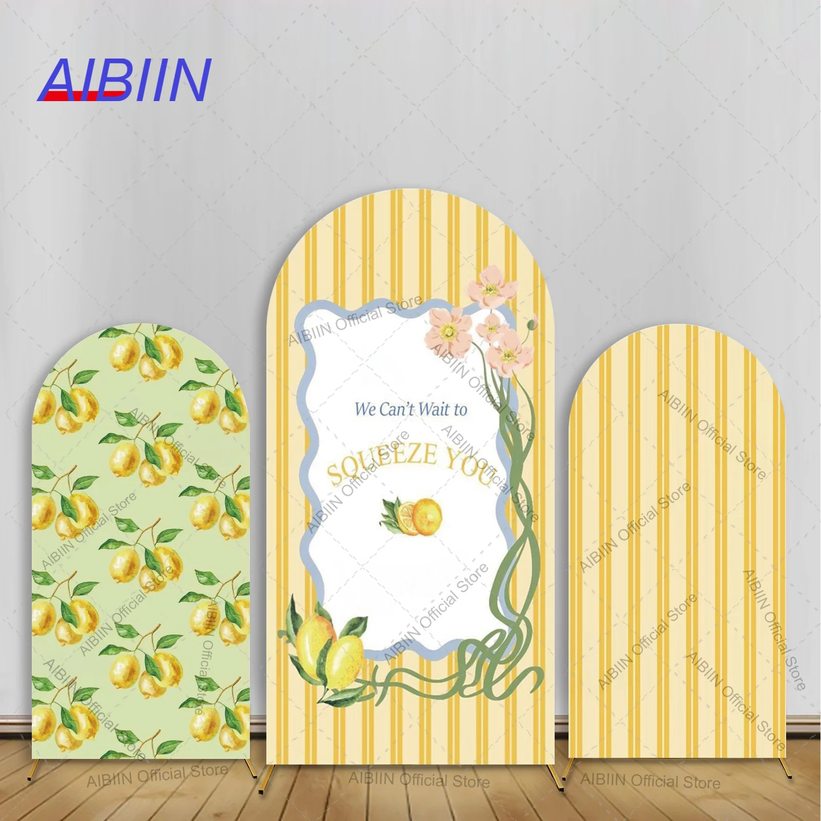 We Can't Wait to Squeeze You Arch Backdrop Cover Summer Lemon Striped Floral Baby Shower Party Decor Photography Background
We Can't Wait to Squeeze You Arch Backdrop Cover Summer Lemon Striped Floral Baby Shower Party Decor Photography Background