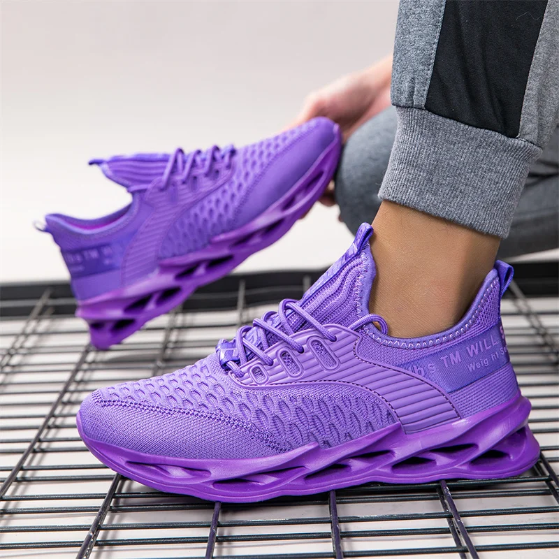 Hot Sale Purple Casual Sneakers Men's Running Shoes Fashion Platform Trainers Man Blade Shoes Mesh Breathable Women Sports Shoes
Hot Sale Purple Casual Sneakers Men's Running Shoes Fashion Platform Trainers Man Blade Shoes Mesh Breathable Women Sports Shoes