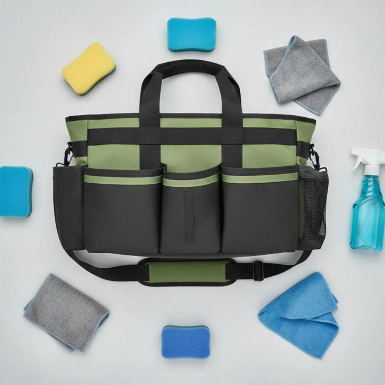 Housekeeping Tool Bag Detachable Shoulder Strap Car Detailing Supply Bag Janitorial Supply Organizer Sturdy Duty for Janitors
Housekeeping Tool Bag Detachable Shoulder Strap Car Detailing Supply Bag Janitorial Supply Organizer Sturdy Duty for Janitors