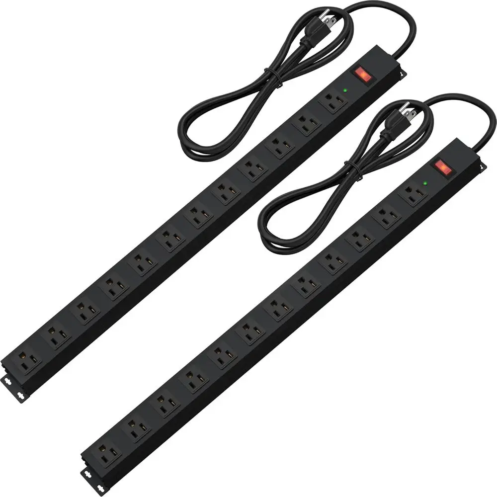 2-Pack Heavy Duty 12-Outlet Surge Protector with 2100 Joules, 6FT Power Cord, Overload Switch, Wide Outlets for Industrial Use
2-Pack Heavy Duty 12-Outlet Surge Protector with 2100 Joules, 6FT Power Cord, Overload Switch, Wide Outlets for Industrial Use