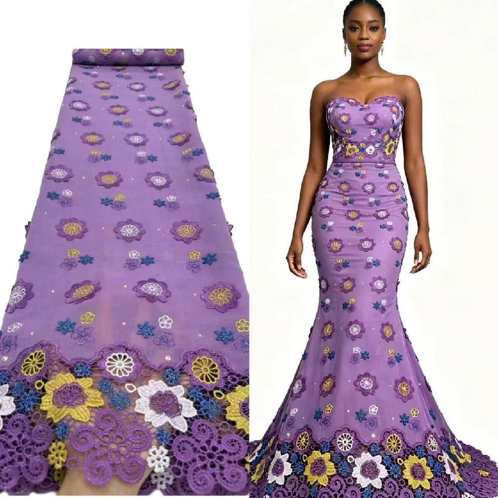 African Swiss Voile Lace In Switzerland With 3D Flower Embroidery 2026 Guipure lace Quality Water Soluble Fabric For Wedding
African Swiss Voile Lace In Switzerland With 3D Flower Embroidery 2026 Guipure lace Quality Water Soluble Fabric For Wedding