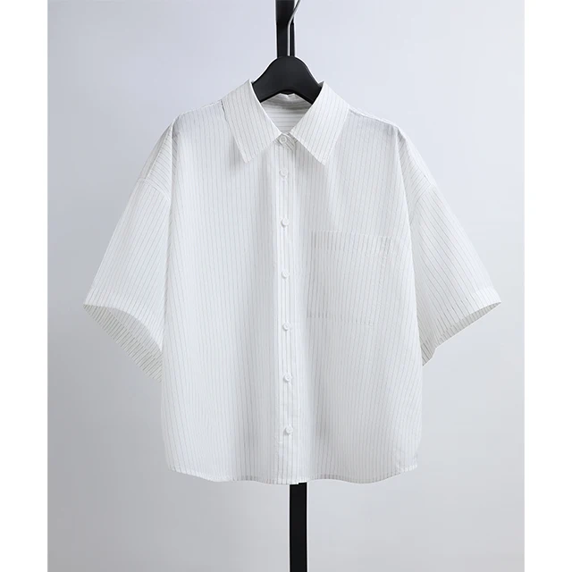 Casual Striped Shirt Short Sleeve Turn-down Collar Versatile Women's Summer New Arrival Awei Clothing Straight Cut Regular Le...
Casual Striped Shirt Short Sleeve Turn-down Collar Versatile Women's Summer New Arrival Awei Clothing Straight Cut Regular Le...