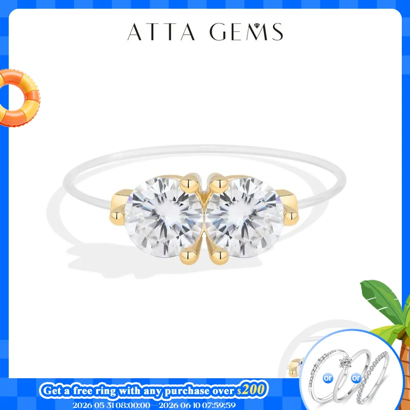 ATTAGEMS 1.0CTW Round Cut Moissanite Rings for Women S925 Silver Trendy Transparent "Fishing Line" Ring Party Daily Wear Jewelry
ATTAGEMS 1.0CTW Round Cut Moissanite Rings for Women S925 Silver Trendy Transparent "Fishing Line" Ring Party Daily Wear Jewelry