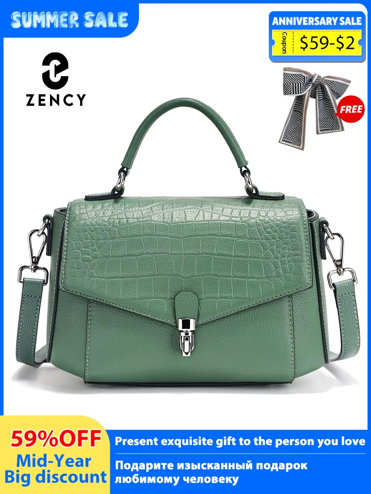 Zency Women's Genuine Leather Top-Handle Bag Fashion Alligator Crossbody Many Compartments Shoulder Bag Handbag for Commute
Zency Women's Genuine Leather Top-Handle Bag Fashion Alligator Crossbody Many Compartments Shoulder Bag Handbag for Commute