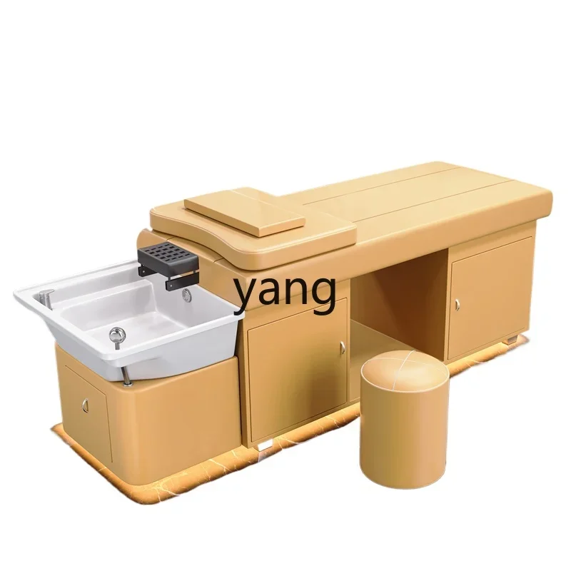 LTT all solid wood ceramic basin head treatment shampoo bed with storage locker
LTT all solid wood ceramic basin head treatment shampoo bed with storage locker