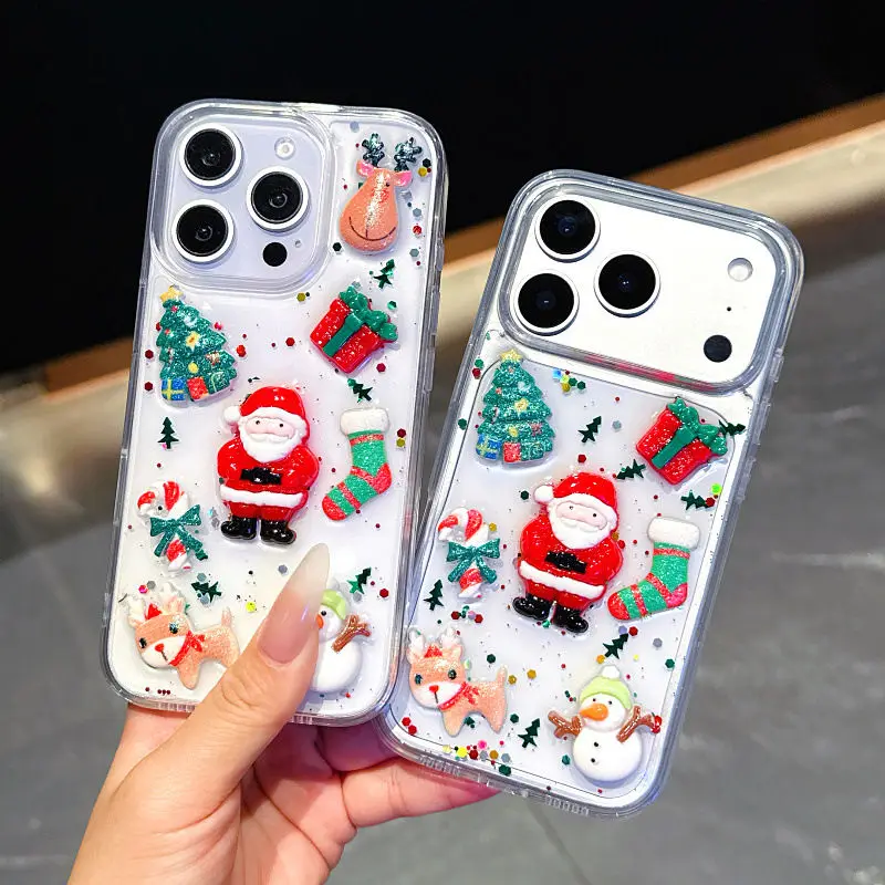 Новый рождественский чехол для телефона с 3D Санта-Клаусом и снеговиком, подходит для iPhone17 Promax Air 16 15 13 Pro Max 14 Plus, чехол с защитой от падения
Новый рождественский чехол для телефона с 3D Санта-Клаусом и снеговиком, подходит для iPhone17 Promax Air 16 15 13 Pro Max 14 Plus, чехол с защитой от падения