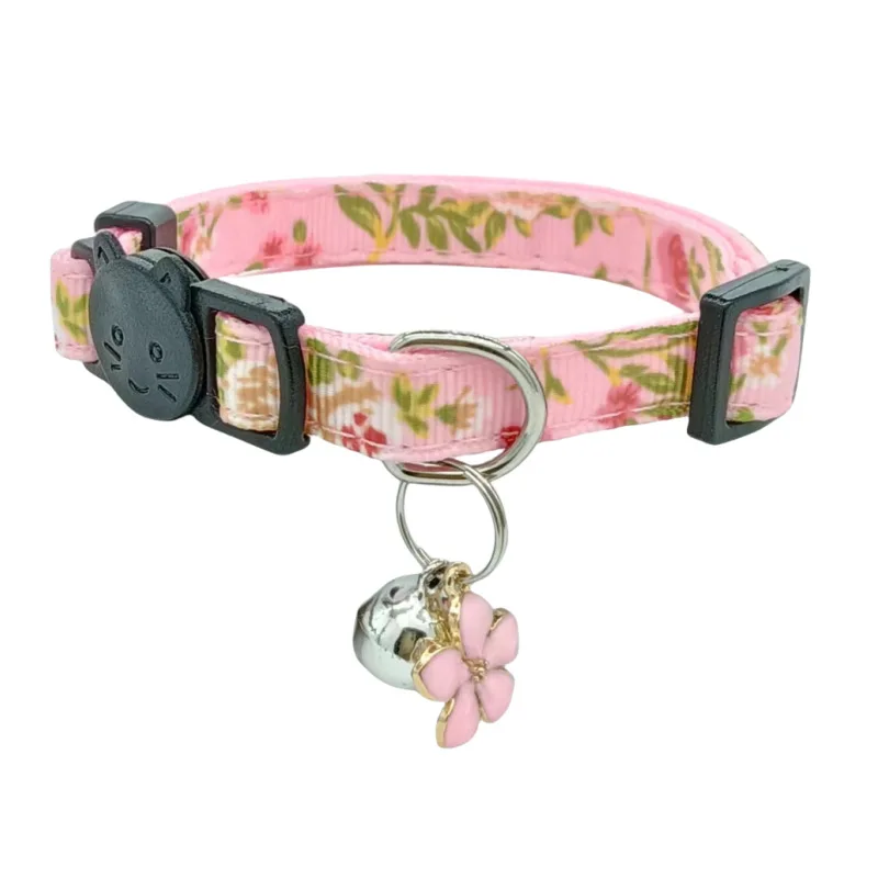 Adjustable Nylon Kitty Breakaway Cat Collars Soft Strong with Cherry Flower Charm Pattern Classic Style Cute Kitten Dog Collars
Adjustable Nylon Kitty Breakaway Cat Collars Soft Strong with Cherry Flower Charm Pattern Classic Style Cute Kitten Dog Collars