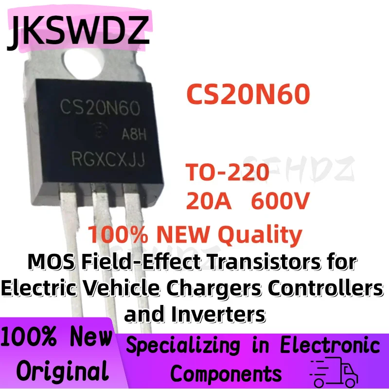 10/20/30PCS 100% Brand New and Quality CS20N60 20N60 TO-220 20A 600V MOS Field-Effect Transistor
10/20/30PCS 100% Brand New and Quality CS20N60 20N60 TO-220 20A 600V MOS Field-Effect Transistor