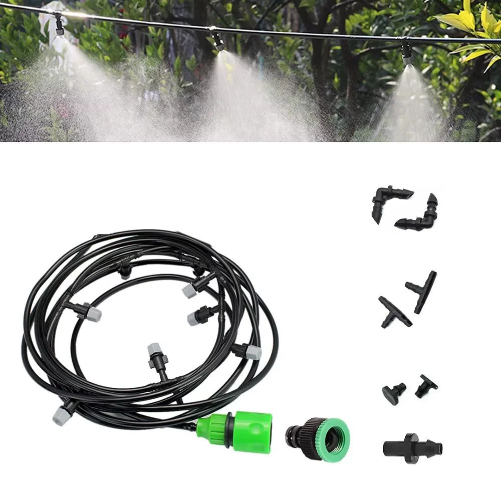 10m Hose Cooling Water Mist Sprayer System Gray Spray Head Garden Atomizer for Outdoor Greenhouse with 4/7mm Connector
10m Hose Cooling Water Mist Sprayer System Gray Spray Head Garden Atomizer for Outdoor Greenhouse with 4/7mm Connector
