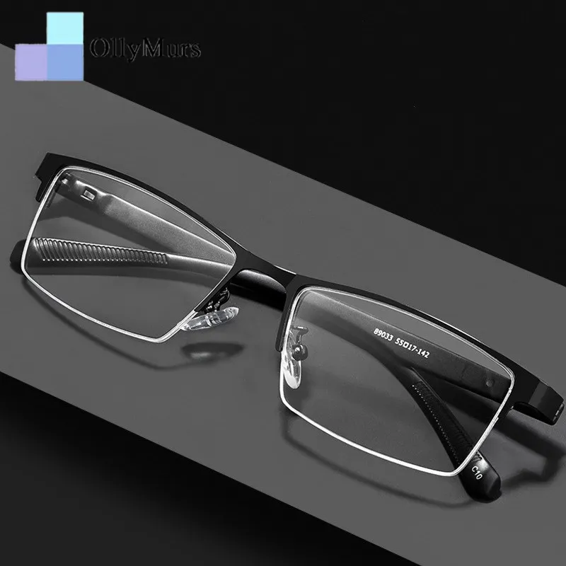 OLLYMURS Ultra Light Comfortable Retro Alloy Glasses Frame Business Square Optical Prescription Men's Half Frame Eyewear 89033
OLLYMURS Ultra Light Comfortable Retro Alloy Glasses Frame Business Square Optical Prescription Men's Half Frame Eyewear 89033