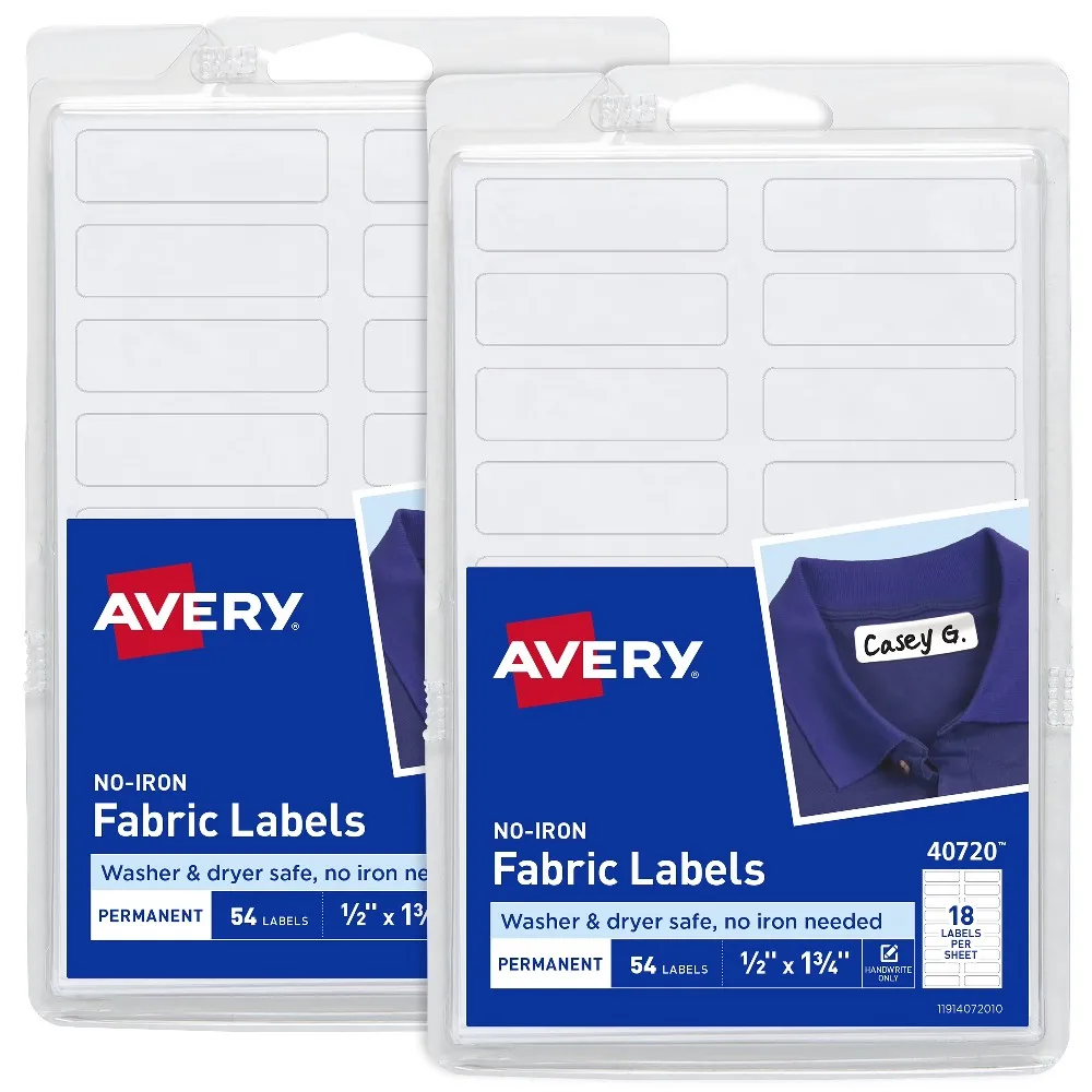 No-Iron Fabric Labels for Clothing Wash Care Instructions Sewing Name Tags 1/2 x 1-3/4 Inch Self Adhesive 2 Pack
No-Iron Fabric Labels for Clothing Wash Care Instructions Sewing Name Tags 1/2 x 1-3/4 Inch Self Adhesive 2 Pack