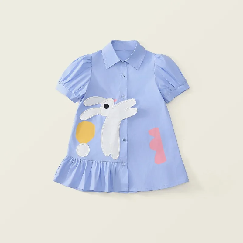 Girls Casual Dresses Cute Cartoon Dress Bunny Short Sleeve Shirt Dress Kids Clothes Girls for 3 To 7 Years Princess Dress
Girls Casual Dresses Cute Cartoon Dress Bunny Short Sleeve Shirt Dress Kids Clothes Girls for 3 To 7 Years Princess Dress
