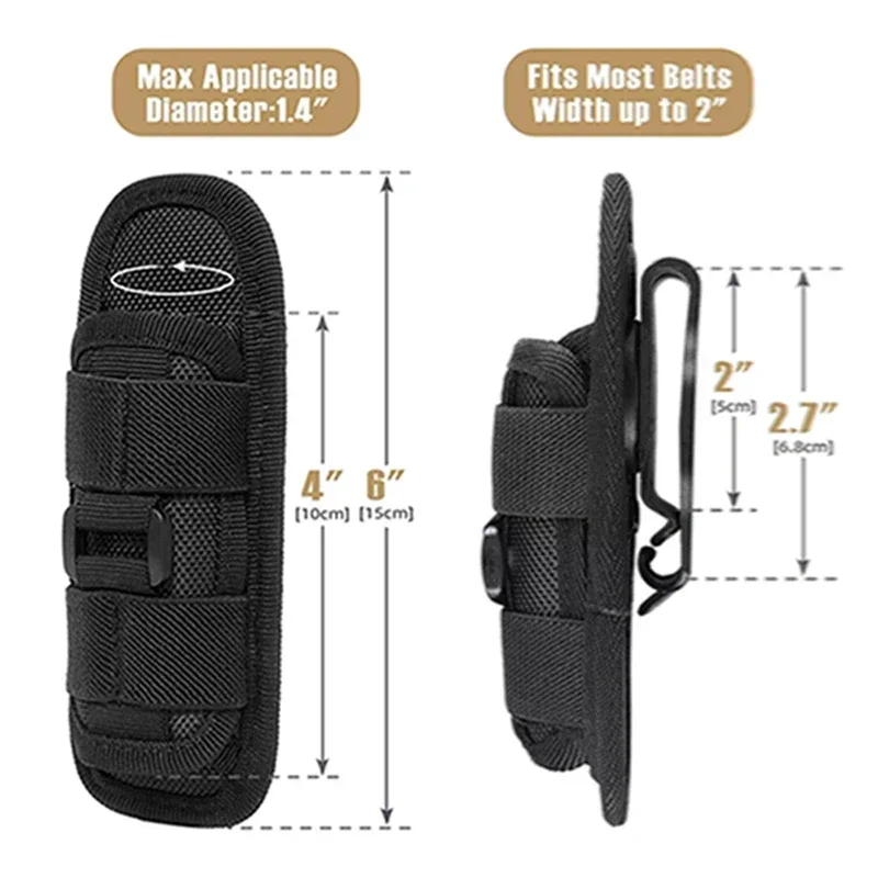 360° Adjustable Rotation Tactical Flashlight Pouch, Belt Torch Bag Multifunctional Flashlight Waist Bag Outdoor Accessories
360° Adjustable Rotation Tactical Flashlight Pouch, Belt Torch Bag Multifunctional Flashlight Waist Bag Outdoor Accessories