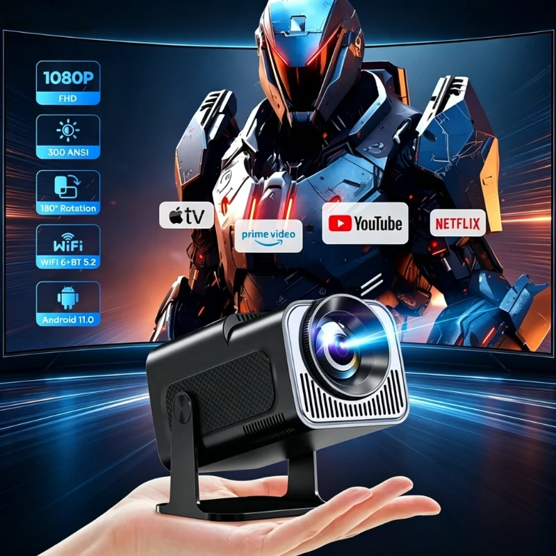 HY320mini Projector Android 11 390ANSI HD 4K Native 1080P Dual Wifi6 BT5.0 Cinema level Portable Projetor HY300 Upgrated
HY320mini Projector Android 11 390ANSI HD 4K Native 1080P Dual Wifi6 BT5.0 Cinema level Portable Projetor HY300 Upgrated