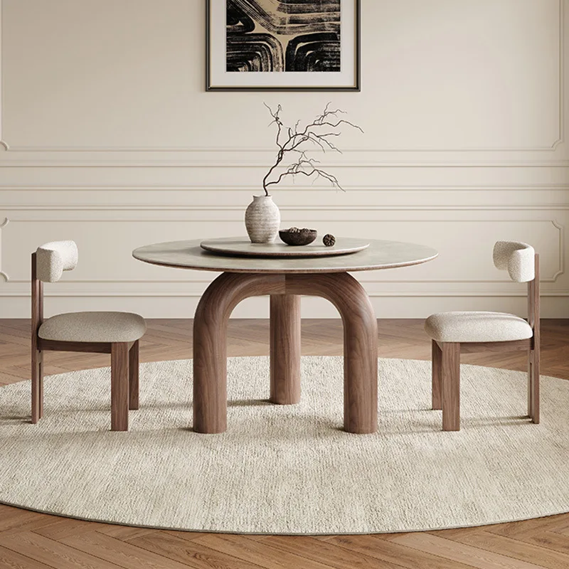 French retro rock slab round table wabi sabi mid-ancient style small apartment home modern Nordic ash wood dining
French retro rock slab round table wabi sabi mid-ancient style small apartment home modern Nordic ash wood dining