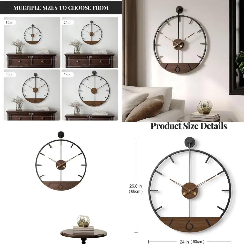 Настенные часы 24 Minimalist Walnut, бесшумные, на батарейках, для дома и офиса
Настенные часы 24 Minimalist Walnut, бесшумные, на батарейках, для дома и офиса