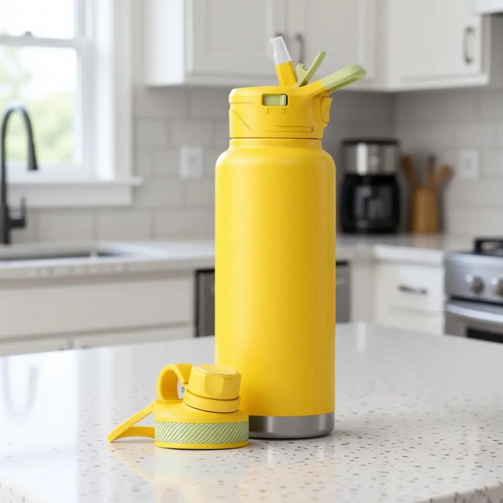 Insulated Stainless Steel Water Bottle with 2 Leak-Proof Lids, 40oz, Bright Yellow
Insulated Stainless Steel Water Bottle with 2 Leak-Proof Lids, 40oz, Bright Yellow