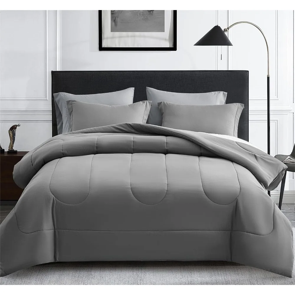 Maple&Stone Oversized King Comforter Sets 7 Pieces Bed in a Bag - Down Alternative Bed Set with Comforter, Sheets, Pillowcases &
Maple&Stone Oversized King Comforter Sets 7 Pieces Bed in a Bag - Down Alternative Bed Set with Comforter, Sheets, Pillowcases &