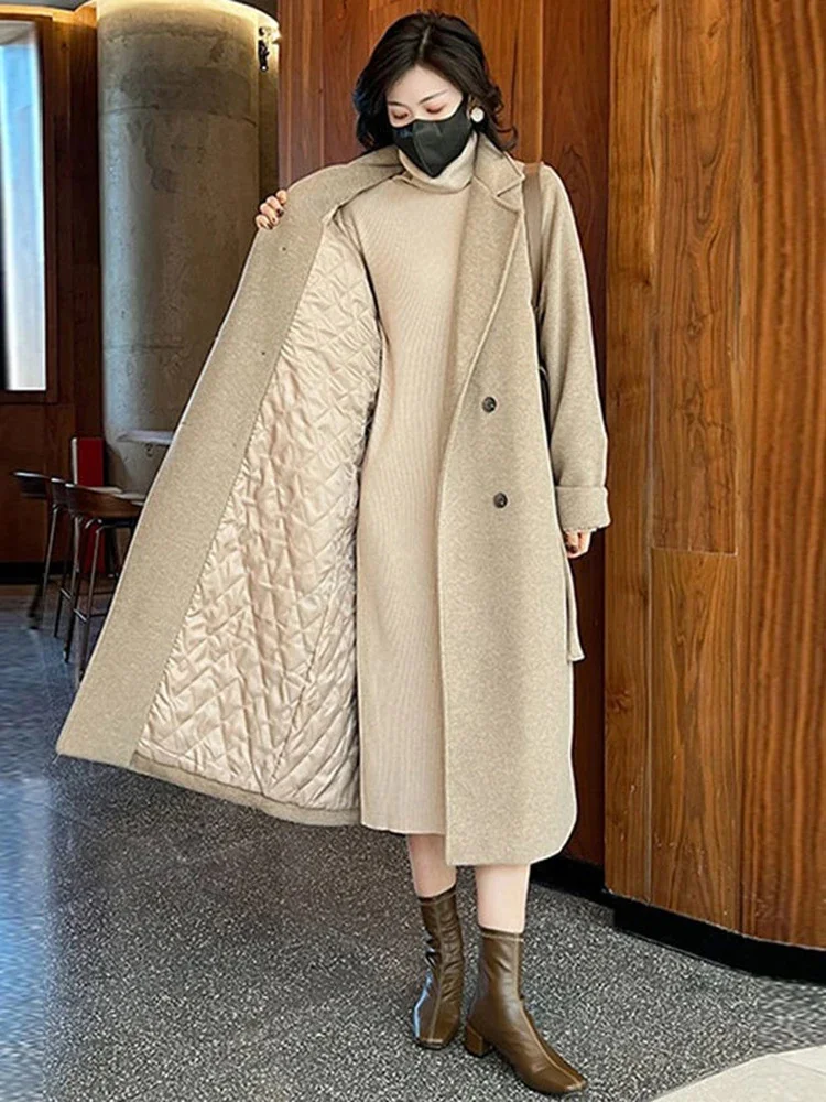 High Street Woolen Coat Women's Lapel Double Breasted Solid Color Belt Gathered Waist Coats 2025 Winter New 2Z2797
High Street Woolen Coat Women's Lapel Double Breasted Solid Color Belt Gathered Waist Coats 2025 Winter New 2Z2797