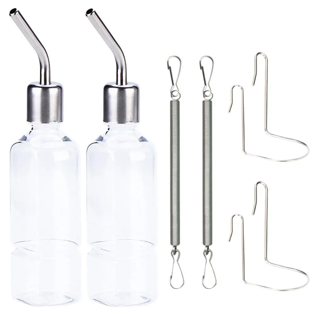 2Pcs Rabbit Drinking Bottle Pet Hamster Water Dispenser Hanging Bottles Small Rodent Stainless Steel Faucet Transparent Design
2Pcs Rabbit Drinking Bottle Pet Hamster Water Dispenser Hanging Bottles Small Rodent Stainless Steel Faucet Transparent Design