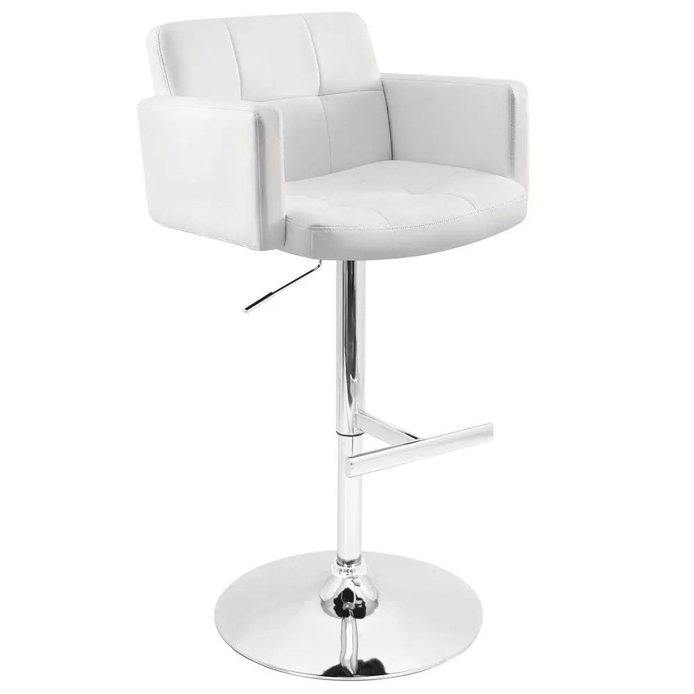 Stout Contemporary Adjustable Barstool with Swivel in Chrome and Faux Leather White
Stout Contemporary Adjustable Barstool with Swivel in Chrome and Faux Leather White