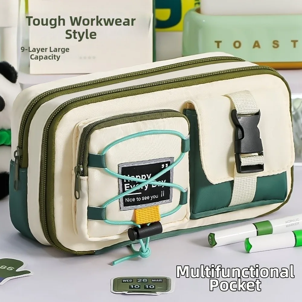 Portable Large Capacity Student Stationery Bag High Appearance Dirt-resistant Pencil Pouch Multilayer Pen Bag Students Use
Portable Large Capacity Student Stationery Bag High Appearance Dirt-resistant Pencil Pouch Multilayer Pen Bag Students Use