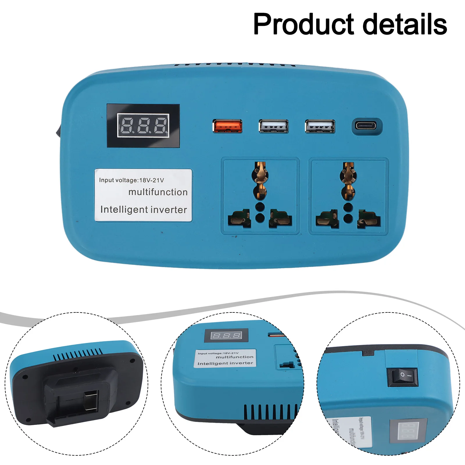 220V Battery Converter DC To AC Multi-Function Inverter, Smart Charging Technology, Lithium Battery Inverter 160x95mm
220V Battery Converter DC To AC Multi-Function Inverter, Smart Charging Technology, Lithium Battery Inverter 160x95mm