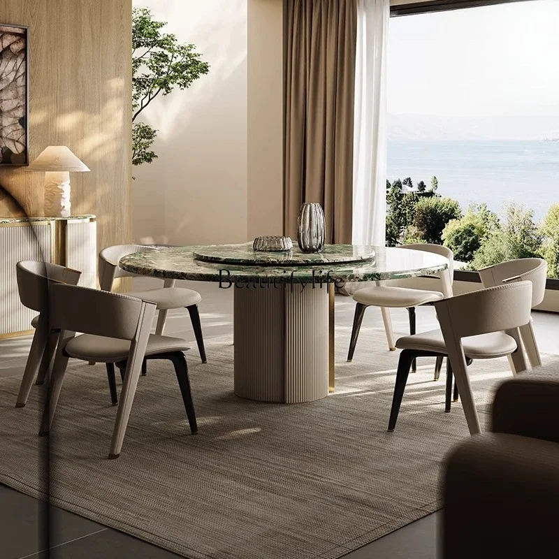 FG4003 Light luxury dining table and chairs haute couture villa Italian marble square round dining table
FG4003 Light luxury dining table and chairs haute couture villa Italian marble square round dining table