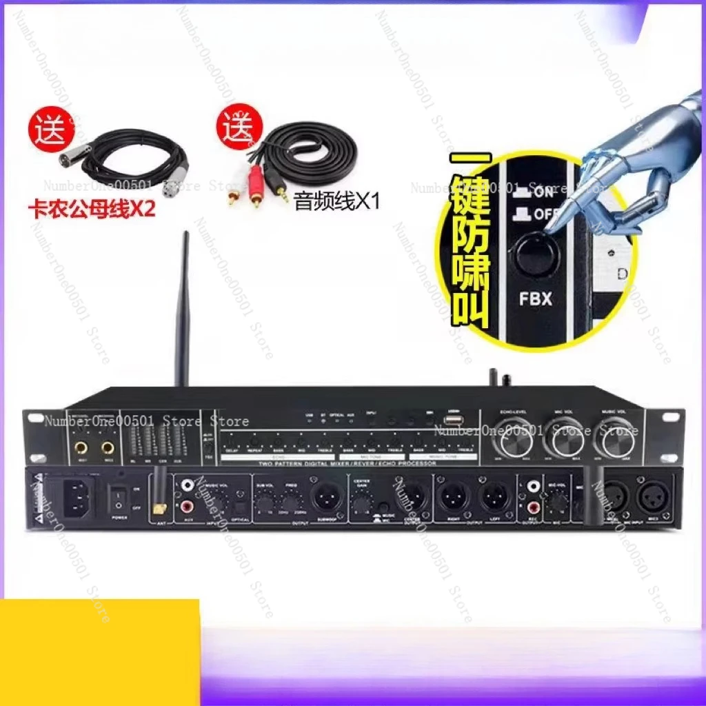 Professional Audio Mixer with Wireless Mic 1 to 2 Karaoke Bluetooth Anti Feedback
Professional Audio Mixer with Wireless Mic 1 to 2 Karaoke Bluetooth Anti Feedback