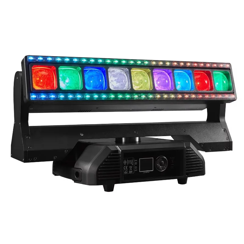 9Pcs 40W RGBW Pixel Blade Light Bar Infinite Rotation Zoom Wash Strobe Moving Head Stage Light for DJ Nightclub Event Party
9Pcs 40W RGBW Pixel Blade Light Bar Infinite Rotation Zoom Wash Strobe Moving Head Stage Light for DJ Nightclub Event Party
