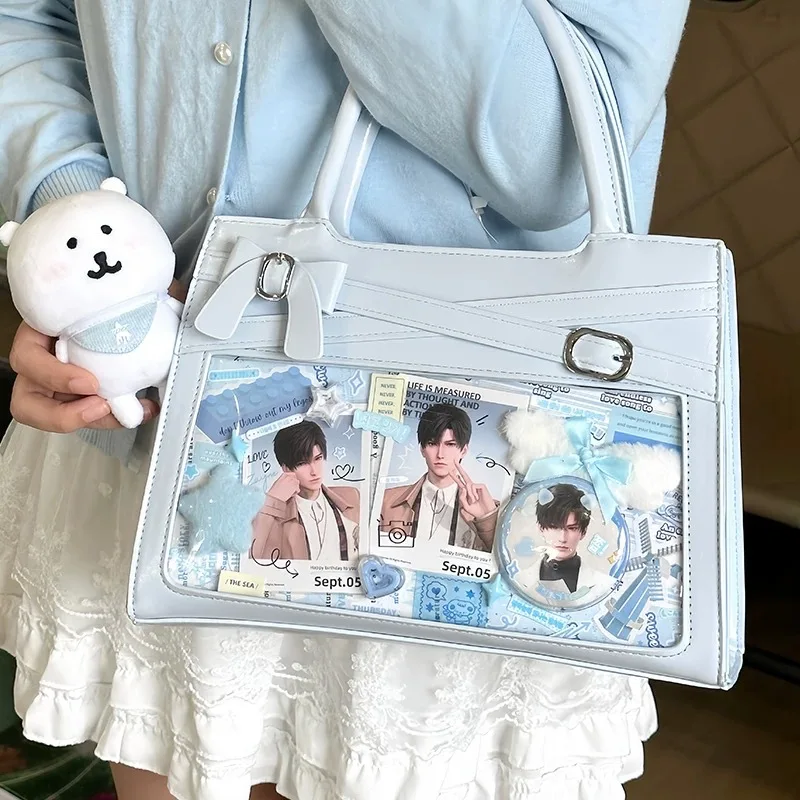 HAEX Lolita Bow Women Ita Bags 2025 Designer DIY Anime Badge Crossbody Shoulder Bag Individuality Dopamine PU Bow Bolso Mujer
HAEX Lolita Bow Women Ita Bags 2025 Designer DIY Anime Badge Crossbody Shoulder Bag Individuality Dopamine PU Bow Bolso Mujer