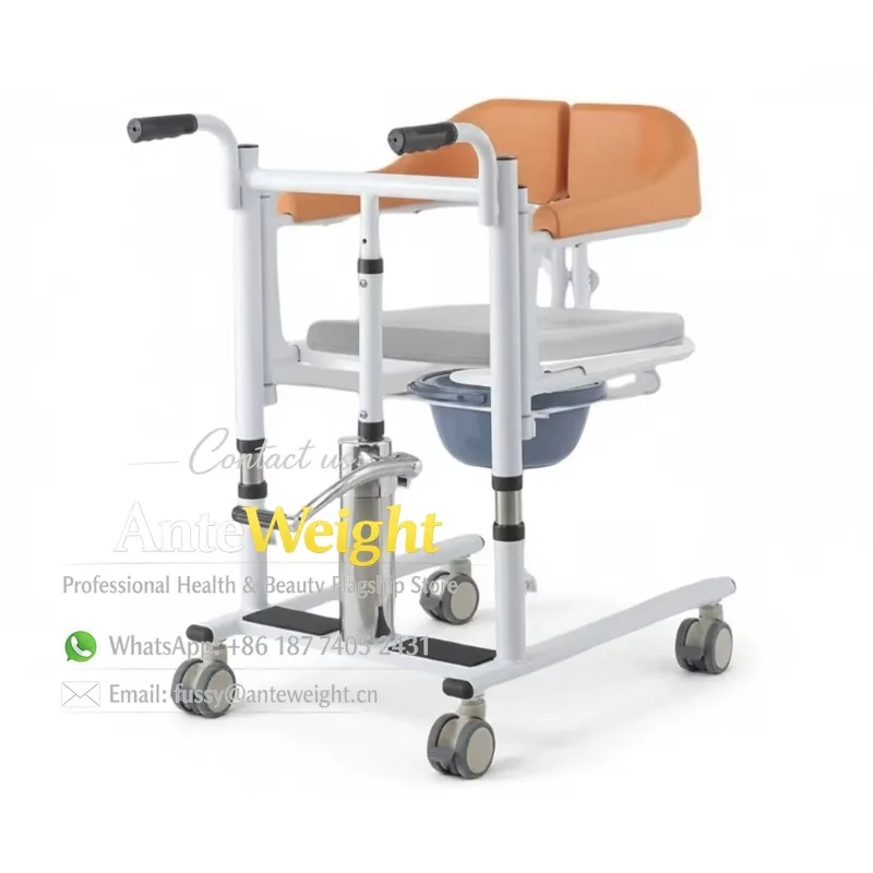 Patient Lift Transfer Wheelchair, Bedside Toilet Transport Chair, Heavy Duty Nursing Aid Manual Lift for Senior Home Use
Patient Lift Transfer Wheelchair, Bedside Toilet Transport Chair, Heavy Duty Nursing Aid Manual Lift for Senior Home Use