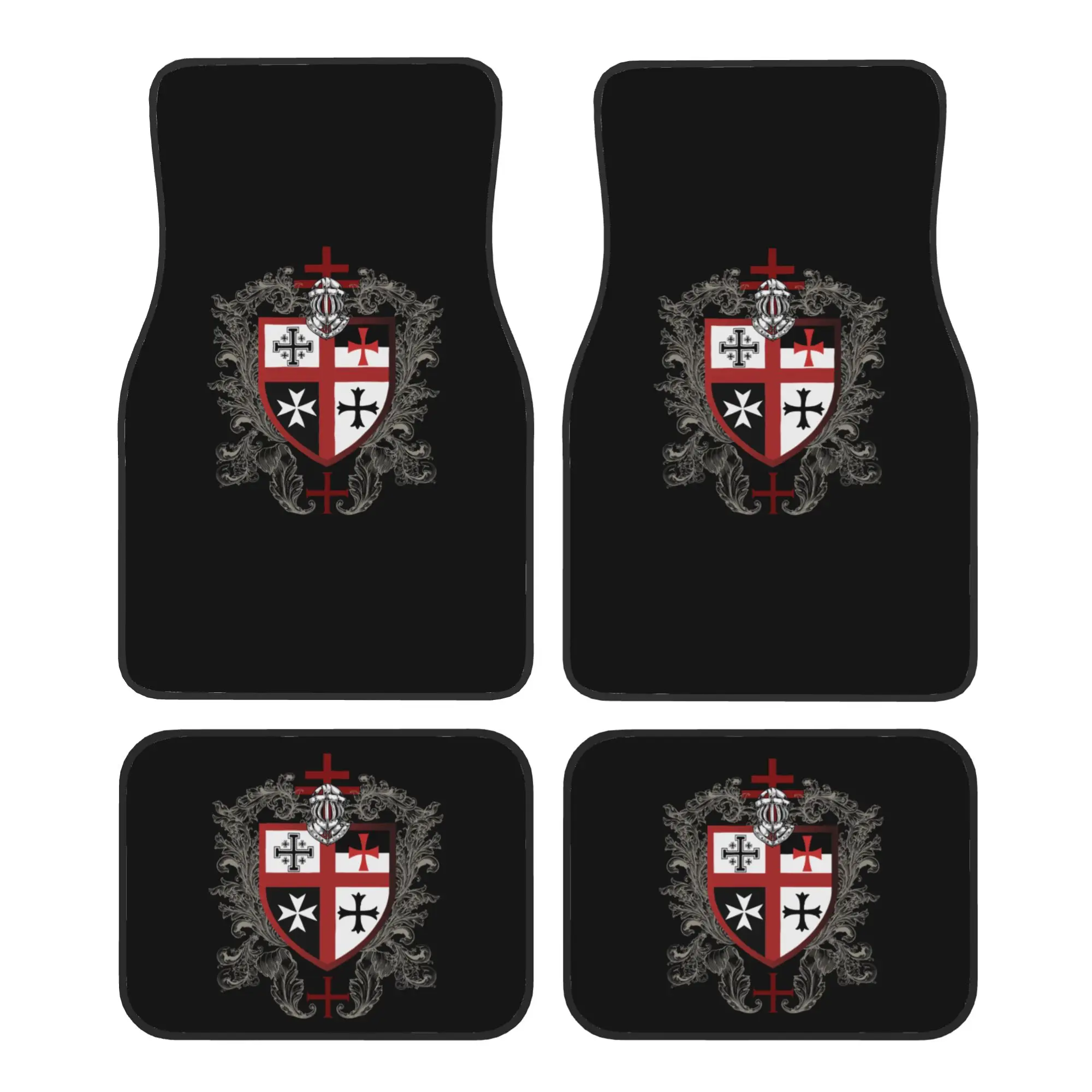Car Floor Mats 4 Pcs Crystal Velvet Knights Templar Cross Shield Universal Front Rear Foot Mats Medieval Emblem Pieces Auto
Car Floor Mats 4 Pcs Crystal Velvet Knights Templar Cross Shield Universal Front Rear Foot Mats Medieval Emblem Pieces Auto