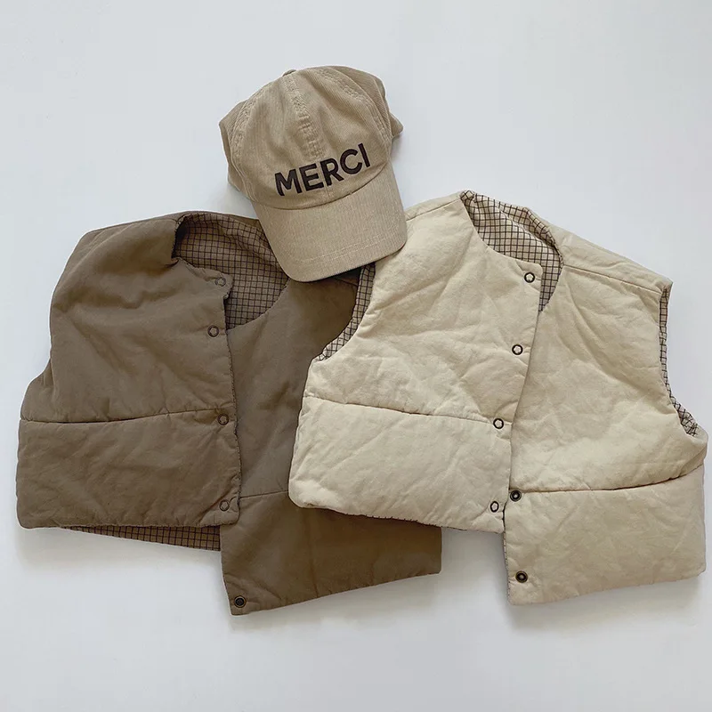 Winter New Baby Vest Sleeveless Warm Coat Cotton Infant Casual Jacket Toddler Boys Girls Thick Windproof Double-sided Waistcoat
Winter New Baby Vest Sleeveless Warm Coat Cotton Infant Casual Jacket Toddler Boys Girls Thick Windproof Double-sided Waistcoat