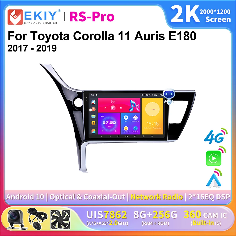 EKIY 2K экран CarPlay радио для Toyota Corolla 11 Auris E180 2017-2019 Android Авто 4G Автомобильный мультимедийный GPS плеер авторадио DSP
EKIY 2K экран CarPlay радио для Toyota Corolla 11 Auris E180 2017-2019 Android Авто 4G Автомобильный мультимедийный GPS плеер авторадио DSP